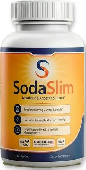 SodaSlim single bottle, 1 white bottle of 30 capsules